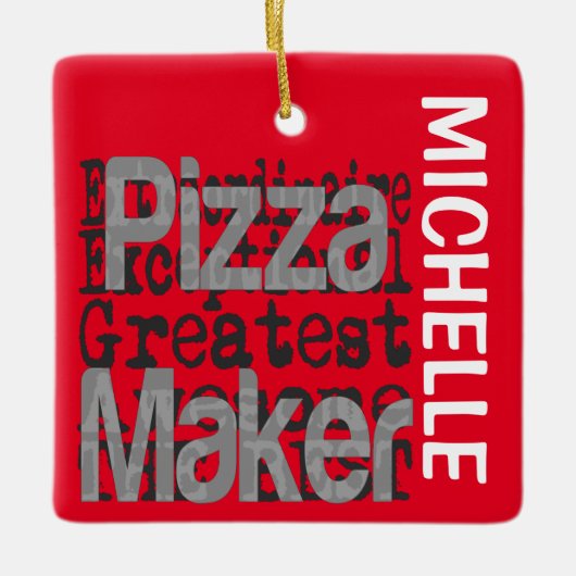 Pizza Maker Extraordinaire CUSTOM Keramisch Ornament (Voorkant)