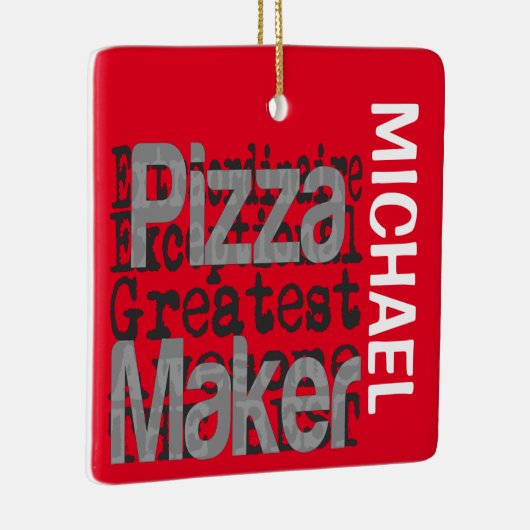 Pizza Maker Extraordinaire CUSTOM Keramisch Ornament (Rechts)