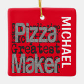 Pizza Maker Extraordinaire CUSTOM Keramisch Ornament (Voorkant)