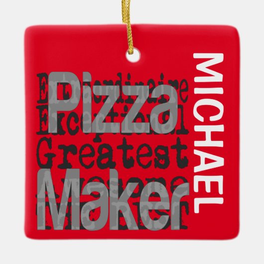 Pizza Maker Extraordinaire CUSTOM Keramisch Ornament (Voorkant)