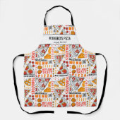 Pizza Maker Pizzeria Shop Custom Name Text Schort (Voorkant)