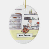 Pizza Maker - Vrouw Keramisch Ornament (Rechts)