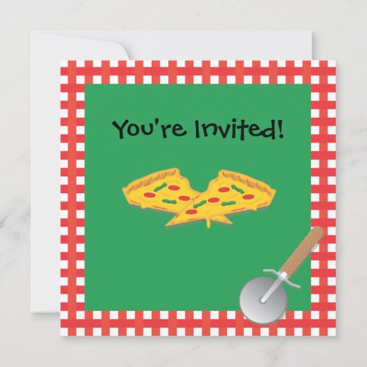Pizza Making Birthday Party Invitation Card Kaart (Achterkant)
