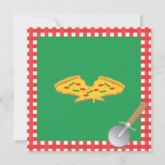 Pizza Making Birthday Party Invitation Kaart (Achterkant)