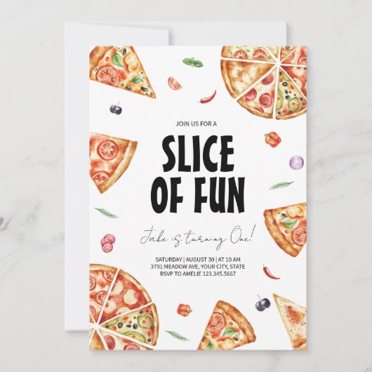 Pizza Making Birthday Party Invitation Kaart (Voorkant)