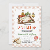 Pizza Making Party Invitation Kaart (Voorkant)