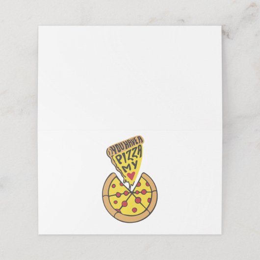 Pizza Mania Plaatskaartje (Buitenkant ongevouwen)