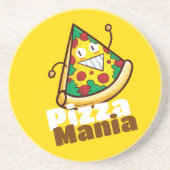 Pizza Mania Zandsteen Onderzetter (Voorkant)