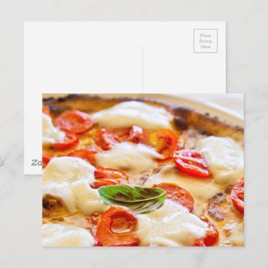 Pizza Margherita Briefkaart (Voorkant / Achterkant)
