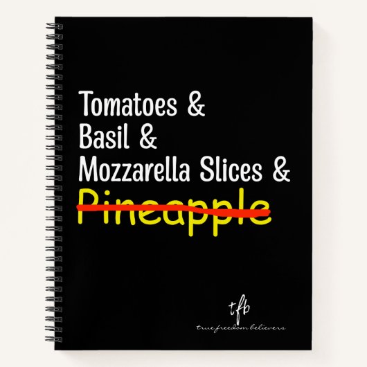 Pizza Margherita W/O-ananas Notitieboek (Voorkant)