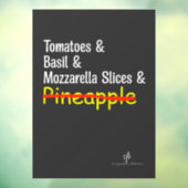 Pizza Margherita W/O-ananas Raamsticker (Vel 3)