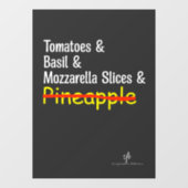 Pizza Margherita W/O-ananas Raamsticker (Vel)