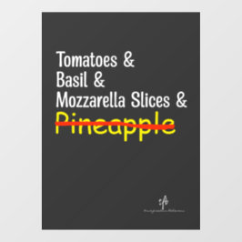 Pizza Margherita W/O-ananas Raamsticker