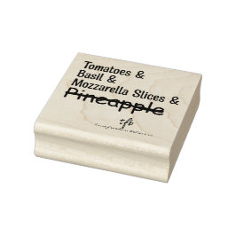 Pizza Margherita W/O-ananas Rubberstempel