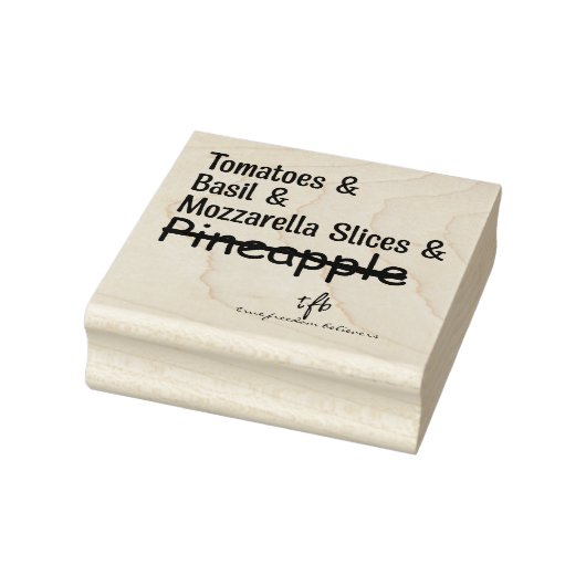 Pizza Margherita W/O-ananas Rubberstempel (Stempel)