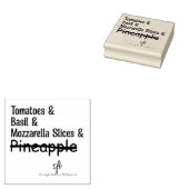 Pizza Margherita W/O-ananas Rubberstempel (Gestempeld)