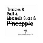 Pizza Margherita W/O-ananas Rubberstempel (Afrduk)