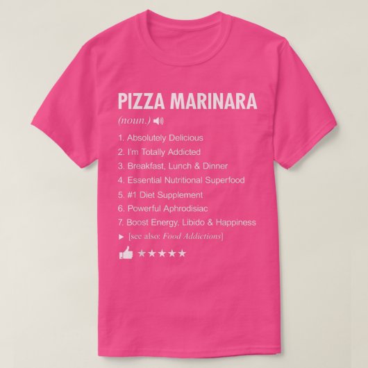 Pizza Marinara Definition Betekenis grappigheid T-shirt (Design voorkant)