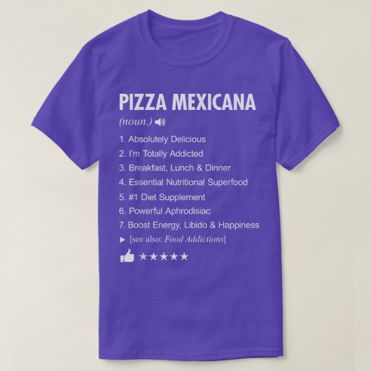 Pizza Meicana Definition Meaning Funny T-shirt (Design voorkant)