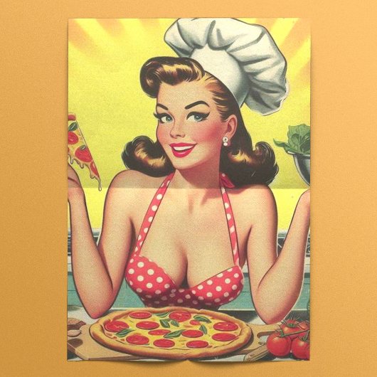 Pizza Meisje Tissuepapier