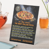 Pizza Menu en Display Reclamebord Met Voetstuk (Insitu)