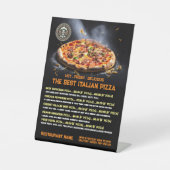 Pizza Menu en Display Reclamebord Met Voetstuk (Voorkant)