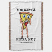 Pizza met bokshandschoenen aan deken (Voorkant Verticaal)