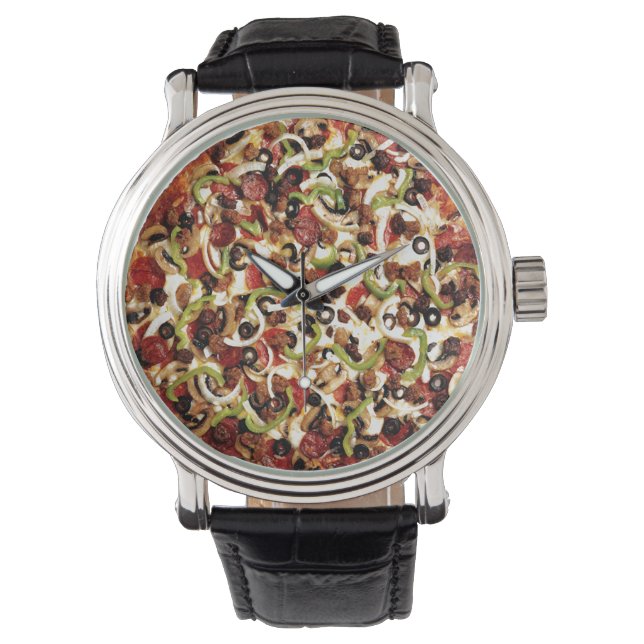Pizza met de Werken Horloge (Voorkant)