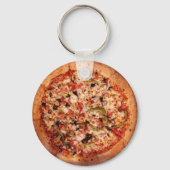 Pizza met de Werken Sleutelhanger (Voorkant)