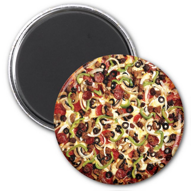 Pizza met olijven magneet (Voorkant)