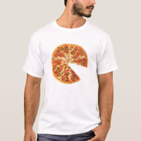 Pizza met ontbrekende punt bijpassend babyhemdje