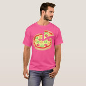 Pizza Met Paddenstoelen Paprika Pepperoni T-shirt (Voorkant volledig)