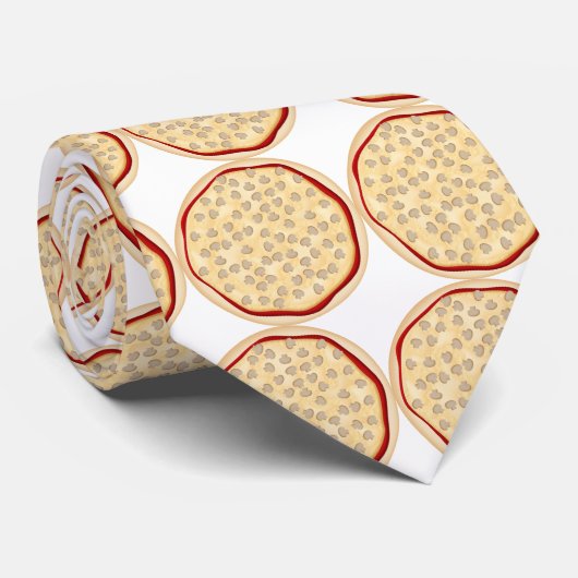 Pizza met paddenstoelen stropdas (Opgerold)