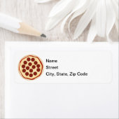 Pizza met pepperoni etiket (Insitu)