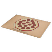 Pizza met pepperoni snijplank (Hoek)