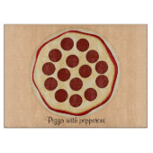Pizza met pepperoni snijplank (Voorkant)
