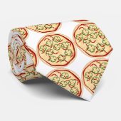 Pizza met rode en groene paprika's stropdas (Opgerold)