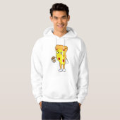 Pizza met Salami-kaas en koffie Hoodie (Voorkant volledig)