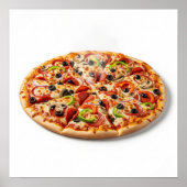 Pizza met stoom poster (Voorkant)