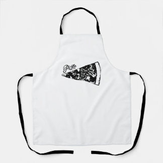 pizza met tomaten en luiers schort