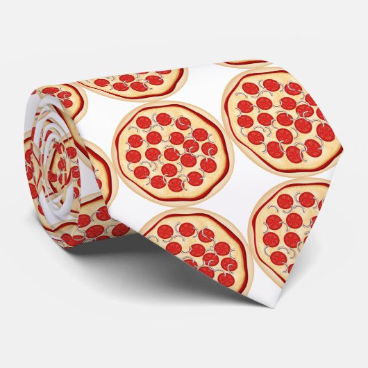 Pizza met tomaten en uien stropdas (Opgerold)