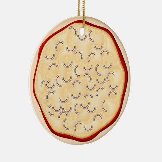 Pizza met uien keramisch ornament (Rechts)