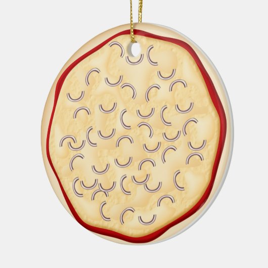 Pizza met uien keramisch ornament (Links)