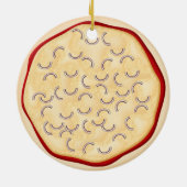 Pizza met uien keramisch ornament (Achterkant)