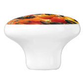 Pizza met zwarte olijven keramische knop (Zijkant)