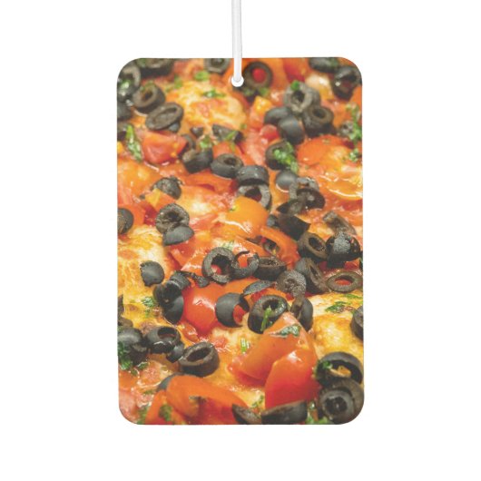 Pizza met zwarte olijven luchtverfrisser (Voorkant)