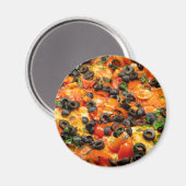 Pizza met zwarte olijven magneet (Voorkant / Achterkant)