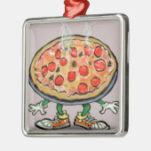 Pizza Metalen Ornament (Links)