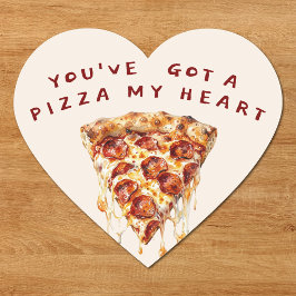 Pizza Mijn Hart Grappige Valentijnsdag Sticker