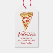 Pizza Mijn Hart Kinder Valentijnsdag Cadeaulabel (Voorkant)